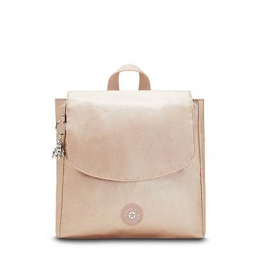 Plecaki Kipling Dannie Metallic Small Złote Beżowe | PL 1669LI